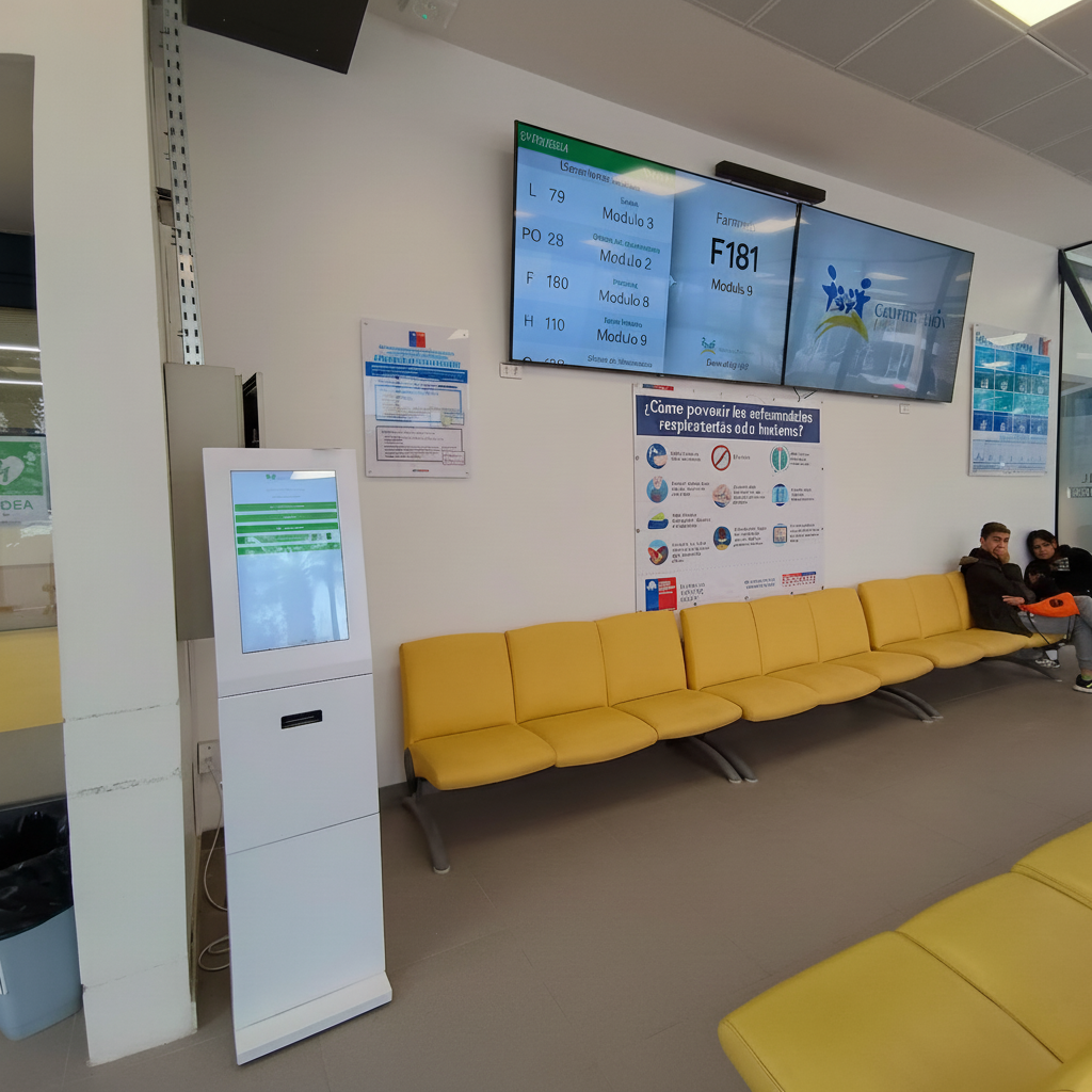 Sistema de gestión de filas UBQ implementado en sucursal